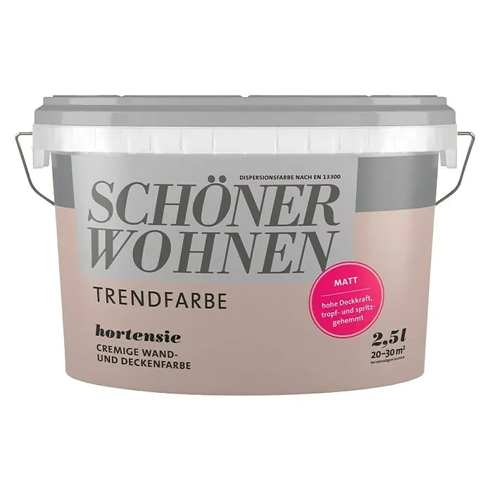 Unutarnja disperzijska boja SCHÖNER WOHNEN Trend - Hortenzije, 2,5 l - Pogled sprijeda