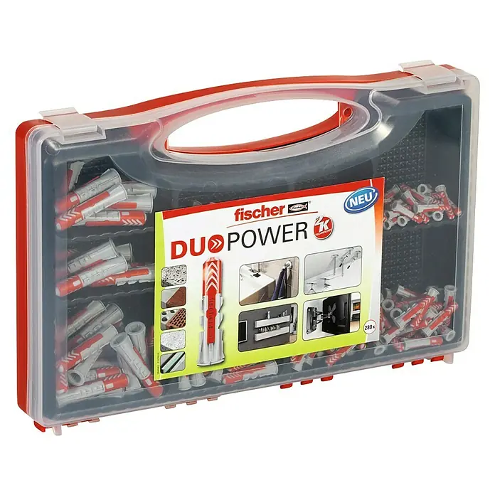 Fischer Duopower Universaldübel-Set redbox - 280 -tlg. - Diagonale Ansicht
