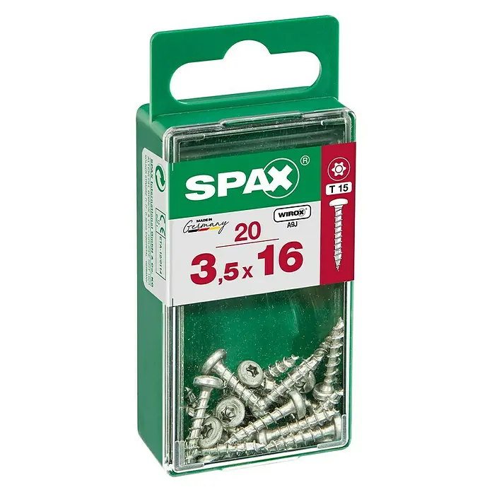 Spax Félköríves csavar - Galvanizált, TX TORX meghajtókhoz - Elülső nézet