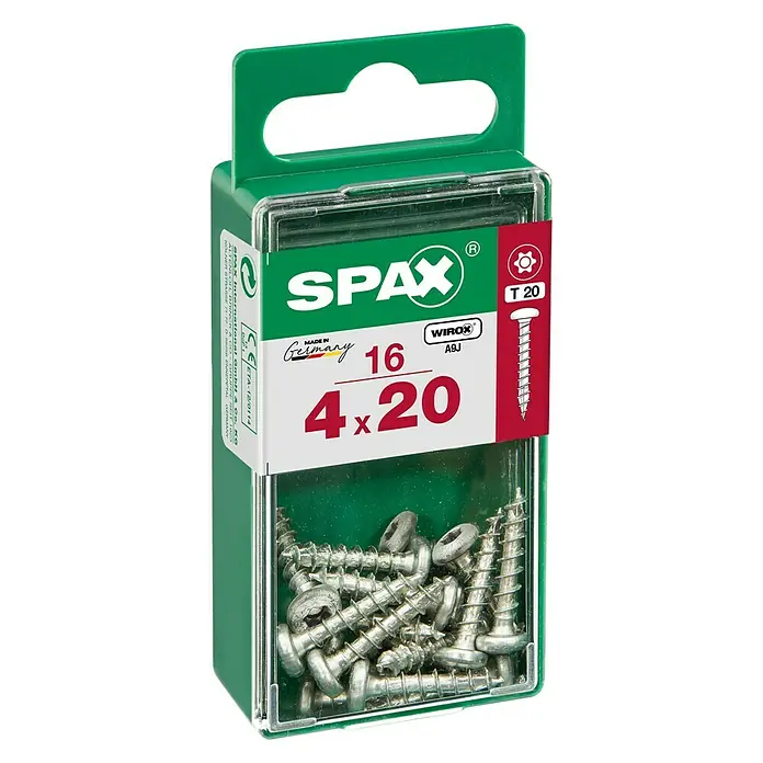 Spax Félköríves csavar - Galvanizált, 16 db., TX TORX meghajtókhoz - Elülső nézet