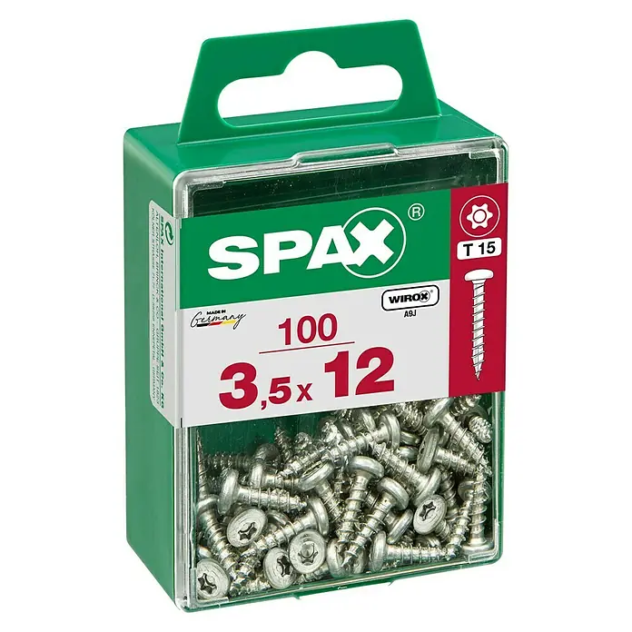 Spax Félköríves csavar - Galvanizált, TX TORX meghajtókhoz - Elülső nézet