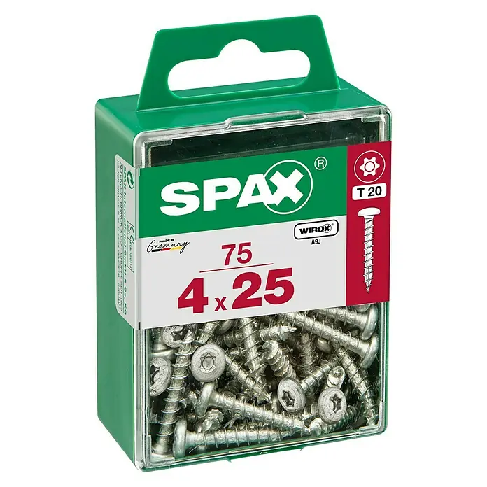 Spax Félköríves csavar - Galvanizált, TX TORX meghajtókhoz - Elülső nézet