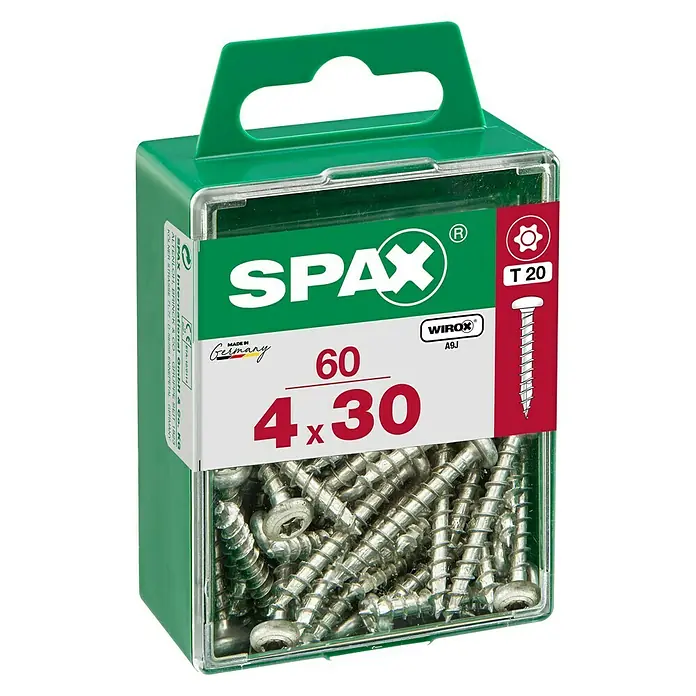 Spax Félköríves csavar - Galvanizált, TX TORX meghajtókhoz - Elülső nézet