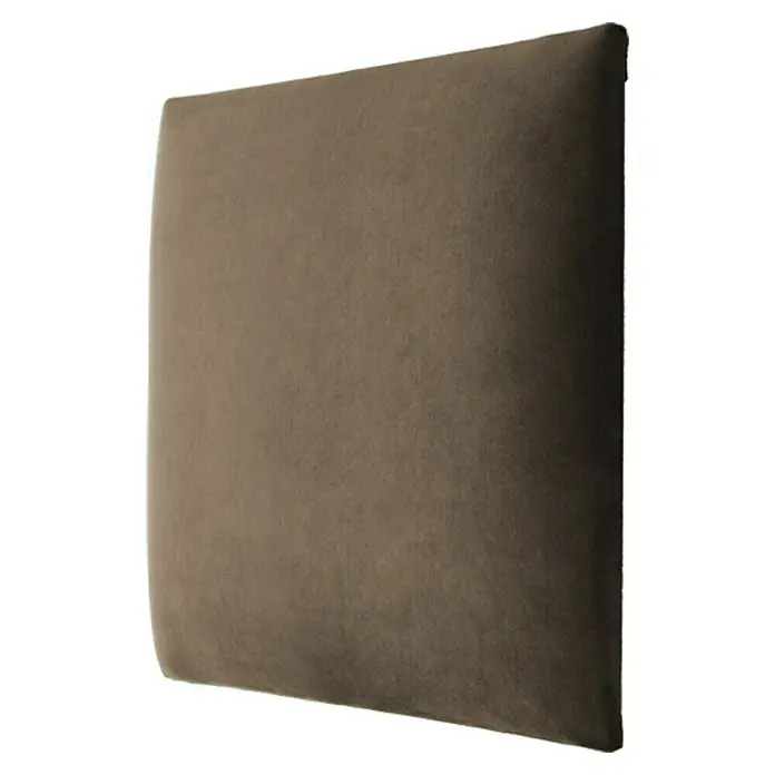 Fllow Deko-Wandpolster Velvet - Taupe, 30 x 30 cm - Diagonale Ansicht