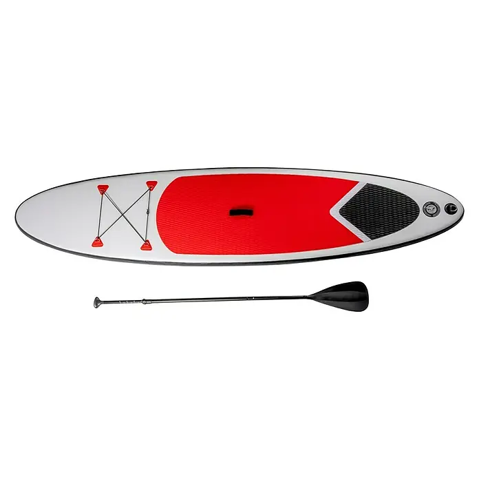 Paddle surf Hei Hei - L x An x Al: 305 x 71 x 10 cm, Carga útil: 100 kg, Hinchable, Negro/Rojo/Blanco - Vista descendente