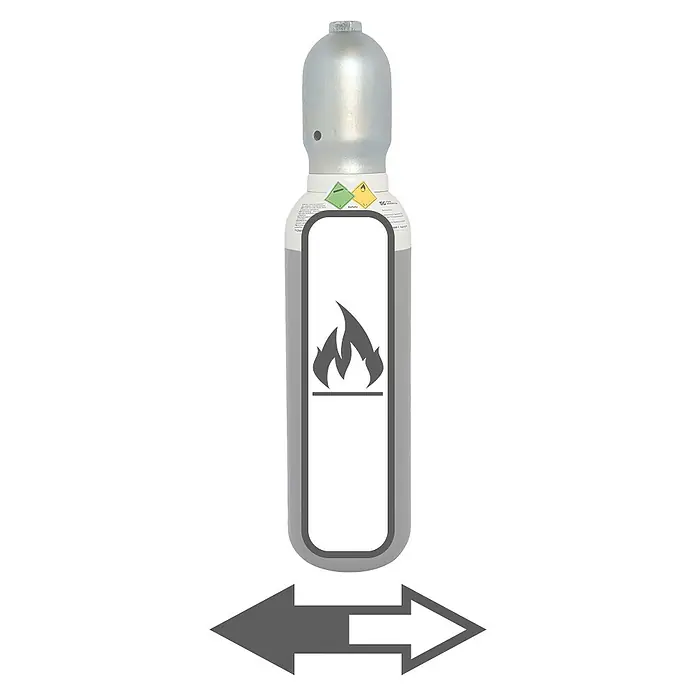 Tyczka Energy Sauerstoff-Füllung - Passend für: Tyczka Energy Sauerstoff-Flaschen, Inhalt: 5 l - Vorderansicht