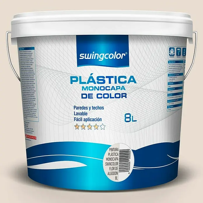 swingcolor Pintura para paredes - Flor de algodón, 8 l, Mate - Vista frontal