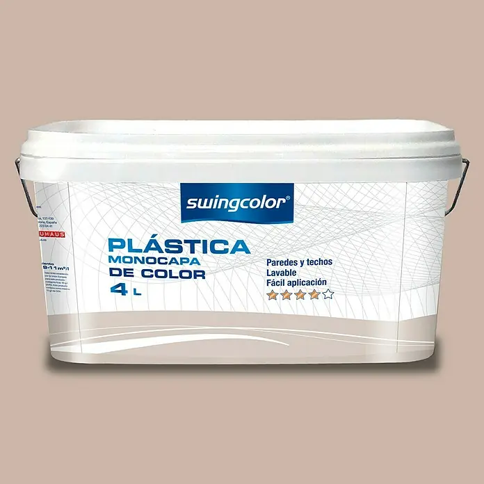 swingcolor Pintura para paredes - Lino, 4 l, Mate - Vista frontal