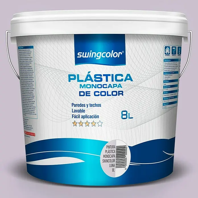 swingcolor Pintura para paredes - Luna, 8 l, Mate - Vista frontal