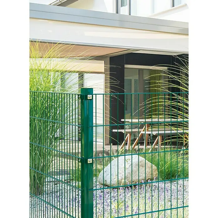Eckpfosten - Höhe: 175 cm, Durchmesser: 50 mm, Grün, Metall - Stimmungsaufnahme