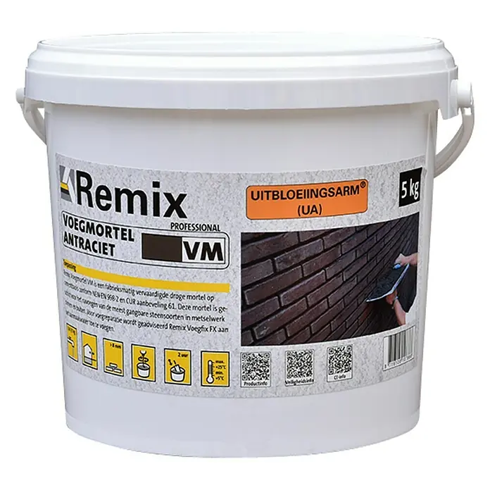 Remix Voegmortel UA antraciet - 5 kg, Antraciet - Vooraanzicht