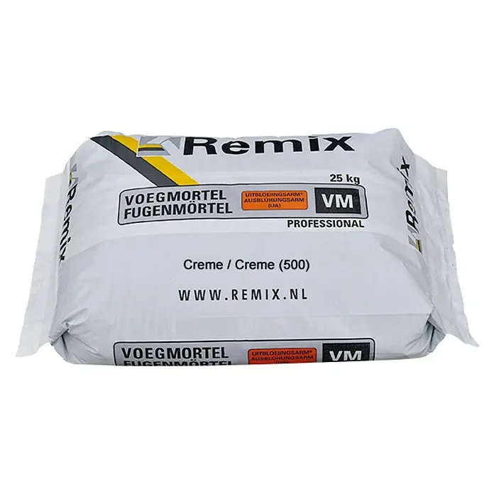 Remix Voegmortel UA crème - 25 kg, Crême - Diagonaal zicht
