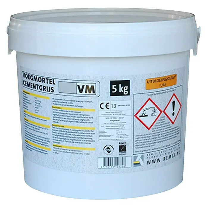 Remix Voegmortel UA cementgrijs - 5 kg, Cementgrijs - Vooraanzicht