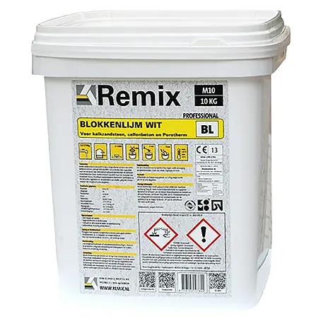 Remix  Lijmmortel Blokkenlijm Wit Allround