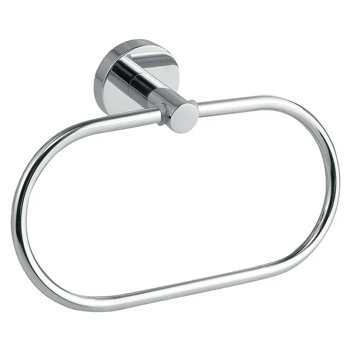 Tesa Smooz Handtuchring - Chrom, Glänzend - Diagonale Ansicht