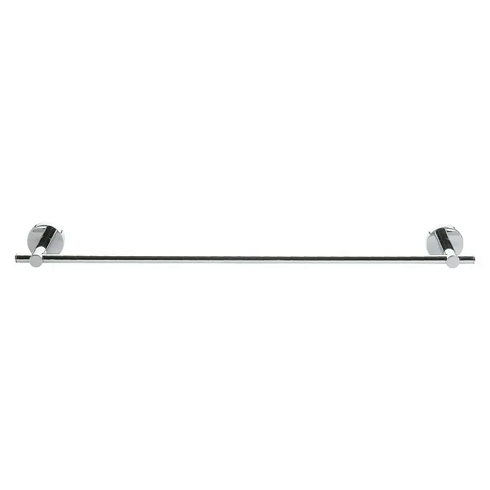 Tesa Hukk Badetuchstange Smooz - Breite: 64 cm, Chrom, Glänzend - Diagonale Ansicht
