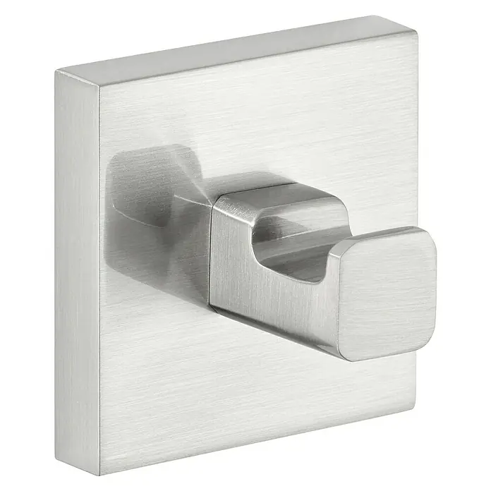 Tesa Exxclusiv Handtuchhaken - Edelstahl, Glänzend - Diagonale Ansicht