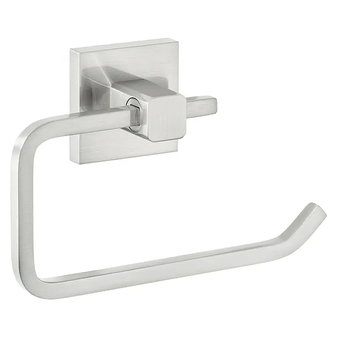 Tesa Exxclusiv Toilettenpapierhalter - Ohne Deckel, Edelstahl, Verchromt - Diagonale Ansicht