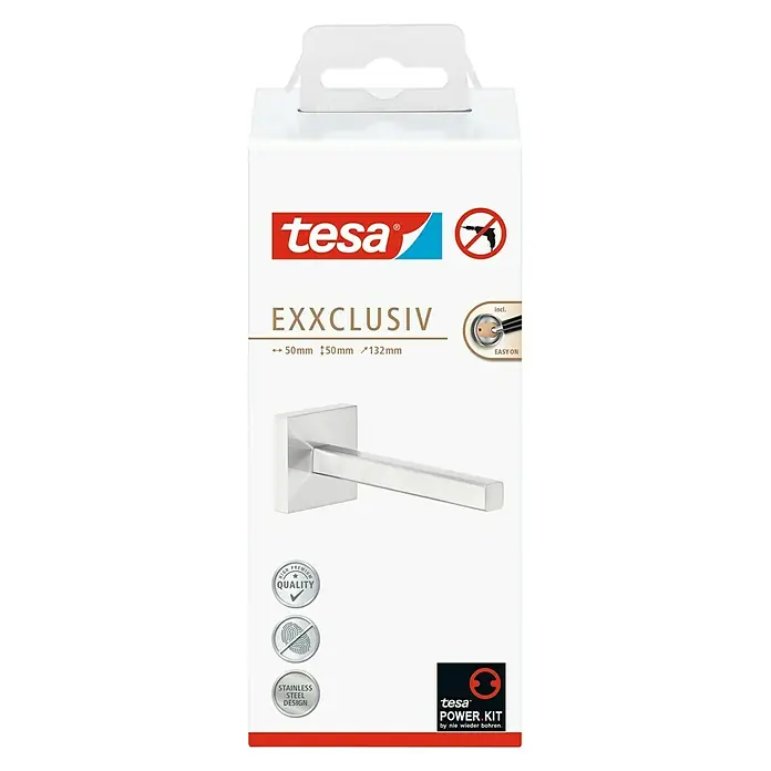 Tesa Exxclusiv Ersatzpapierrollenhalter - Länge: 5 cm, Befestigung: Kleben - Vorderansicht