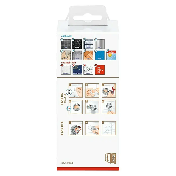 Tesa Exxclusiv Ersatzpapierrollenhalter - Länge: 5 cm, Befestigung: Kleben - Vorderansicht