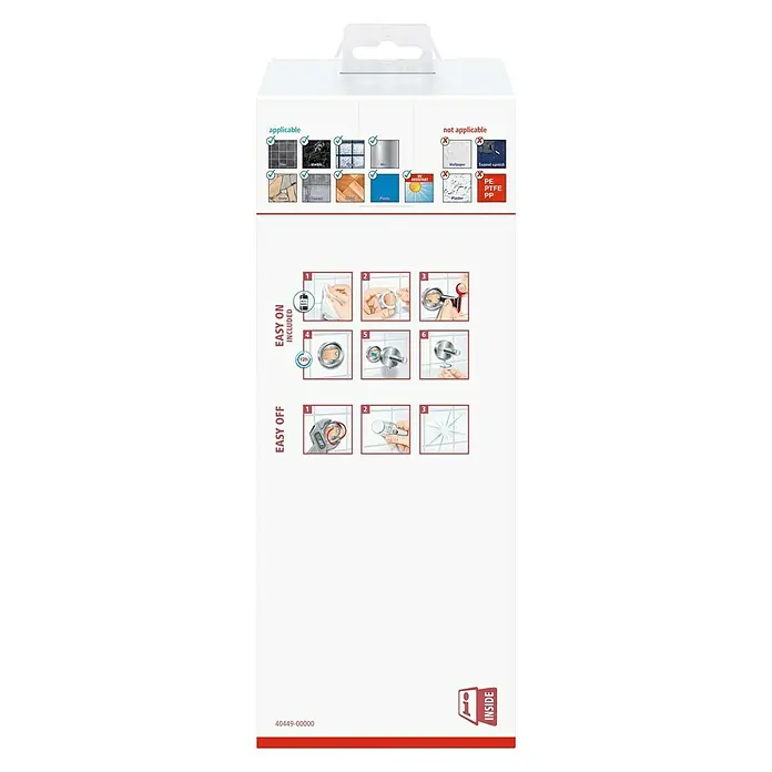 Tesa Esteetic WC-Bürstengarnitur - Mit Halterung, Glas, Verchromt - Vorderansicht