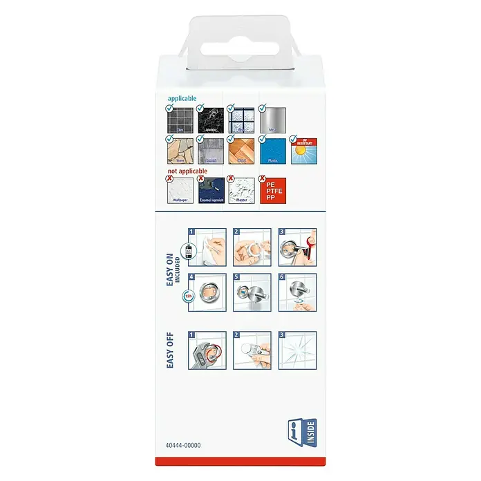 Tesa Elegaant Ersatzpapierrollenhalter - Länge: 5 cm, Befestigung: Kleben - Vorderansicht
