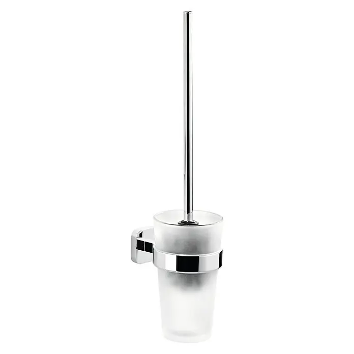 Tesa Elegaant WC-Bürstengarnitur - Glas, Verchromt - Diagonale Ansicht
