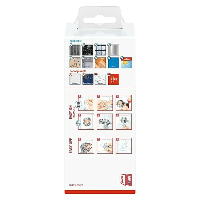 Tesa Esteetic Ersatzpapierrollenhalter - Edelstahl, Glänzend - Vorderansicht