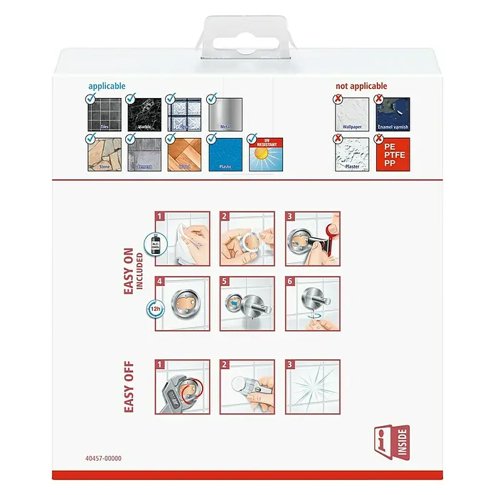 Tesa Esteetic Handtuchring - Edelstahl, Verchromt - Vorderansicht