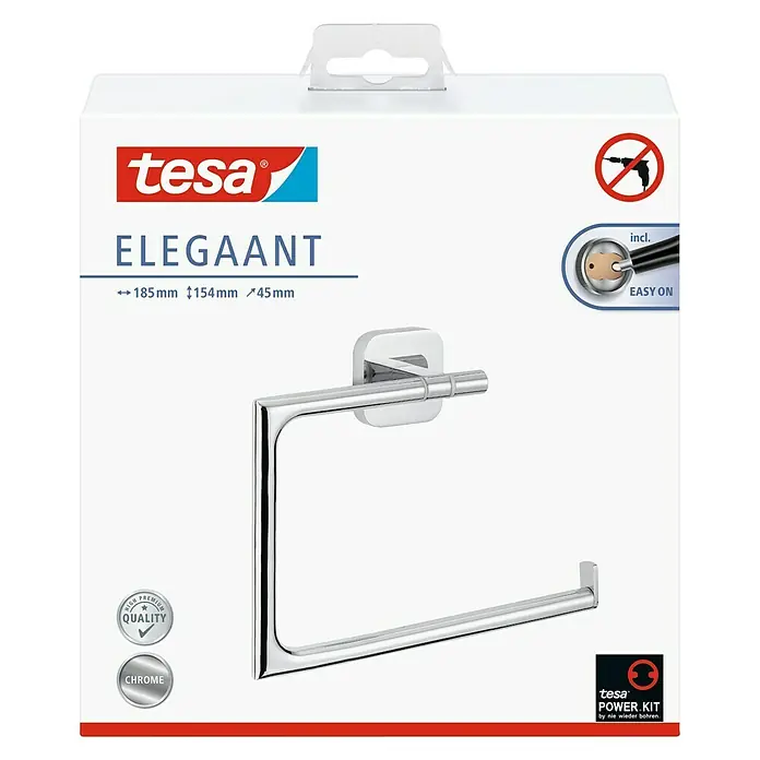 Tesa Elegaant Handtuchring - Chrom - Vorderansicht