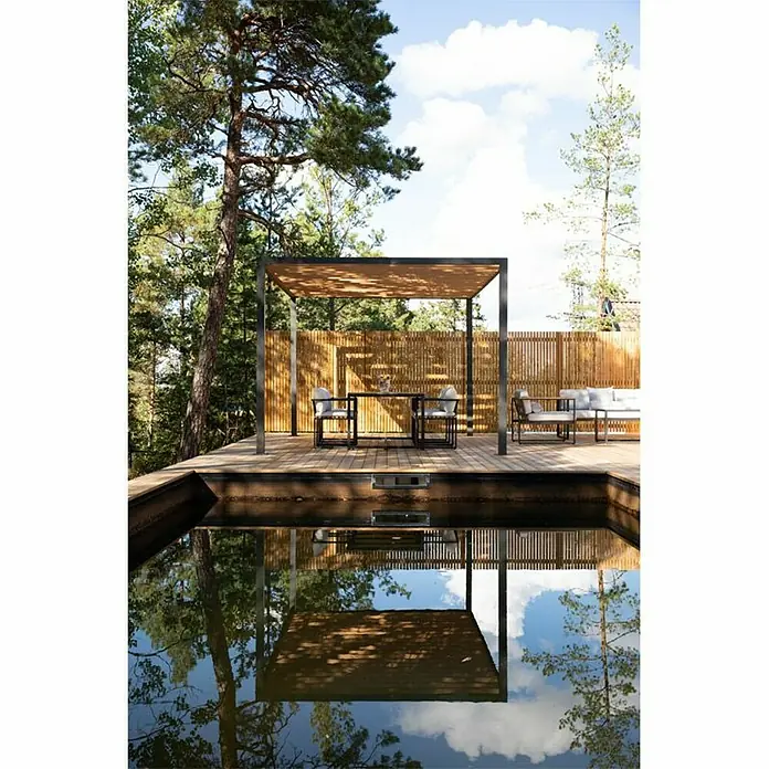 Sensum Paviljon Pergola - D x Š: 300 x 400 cm, Smeđe boje - Živopisni prikaz