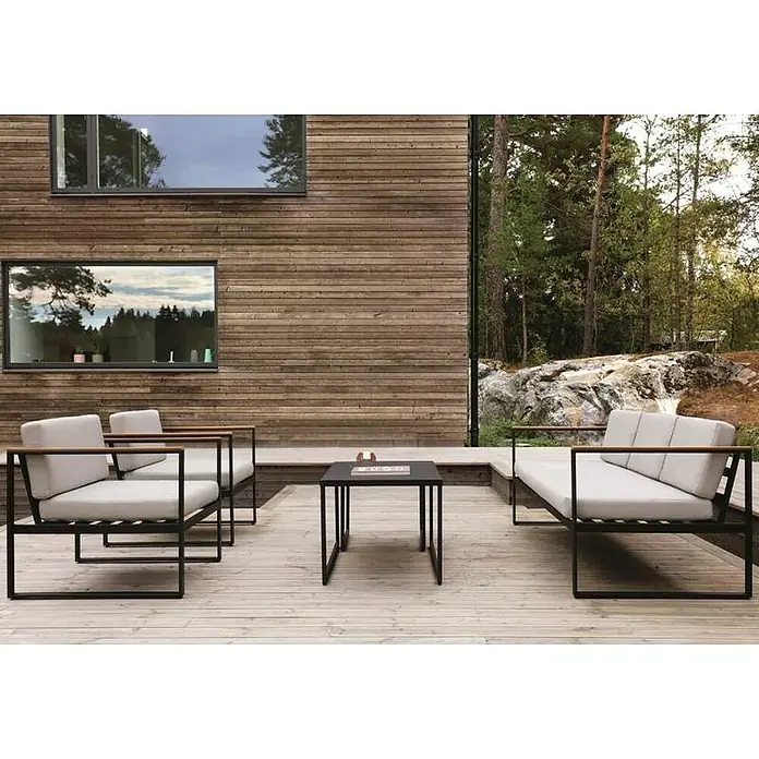 Sensum Hasseludden Set lounge namještaja - 5-dij., Aluminij, Crne boje, Svijetlosive boje - Živopisni prikaz