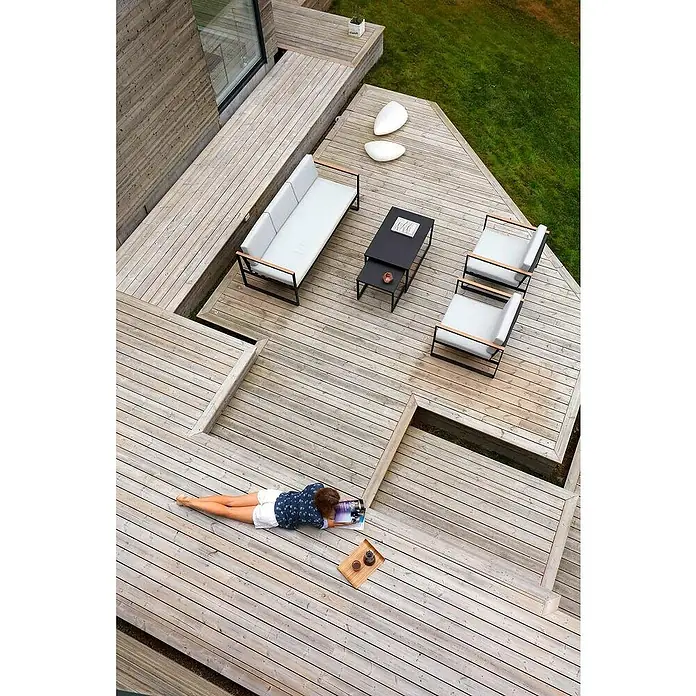 Sensum Hasseludden Set lounge namještaja - 5-dij., Aluminij, Crne boje, Svijetlosive boje - Proizvod u upotrebi