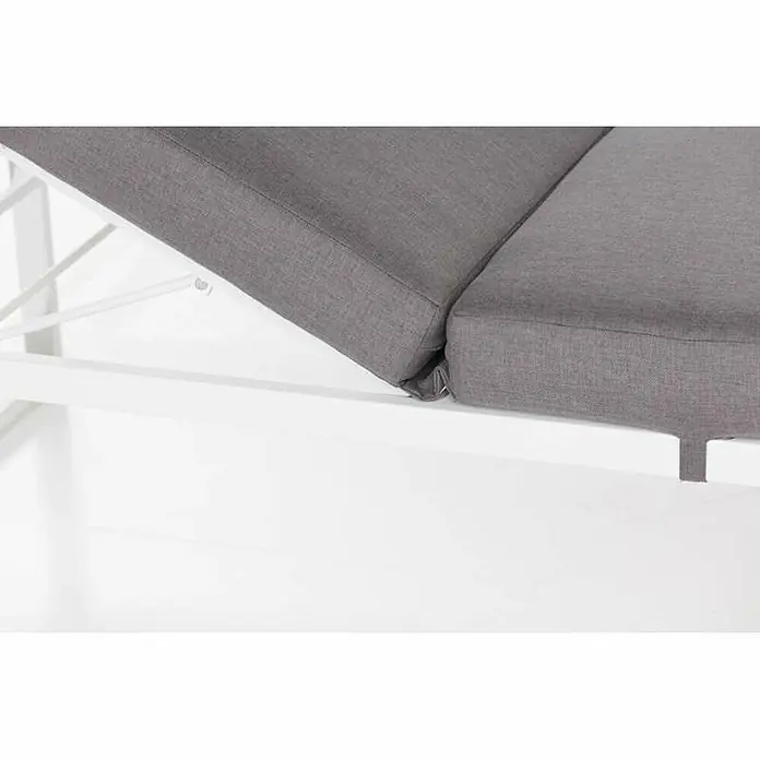 SENSUM Ležaljka za sunčanje - D x Š x V: 200 x 67 x 32 cm, Sivo-bijele boje - Detaljan prikaz