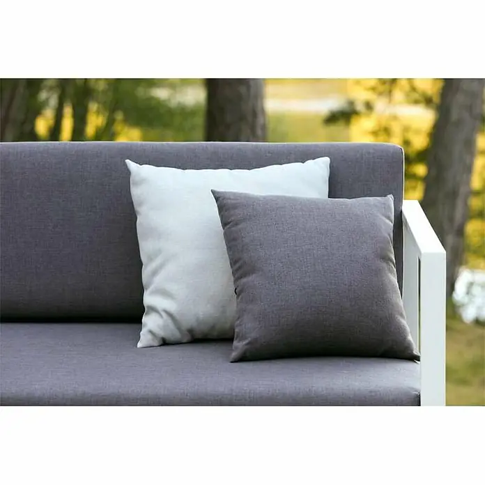 Sensum Skepparholmen Set lounge namještaja - 4-dij., Aluminij, Bijele boje, Tamnosive boje - Detaljan prikaz