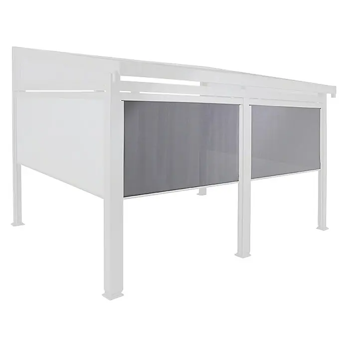 Sunfun Bočne stranice za paviljon Ibiza - 183 x 215 cm, prednji dio, Svijetlosive boje, Namijenjeno za: Sunfun paviljon Ibiza Cabrio - Dijagonalni pogled