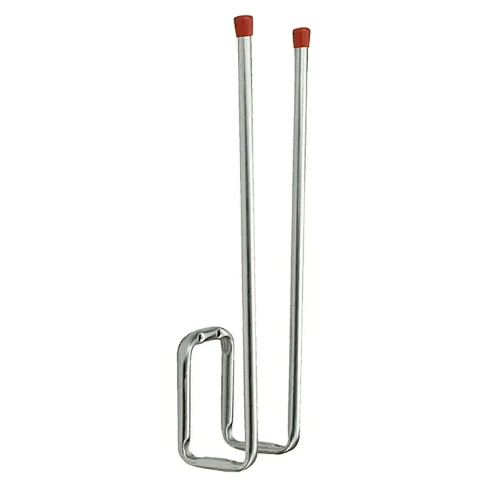 Doble gancho de pared - L x An x Al: 12 x 9 x 39,5 cm, Carga soportada: 40 kg - Vista angular