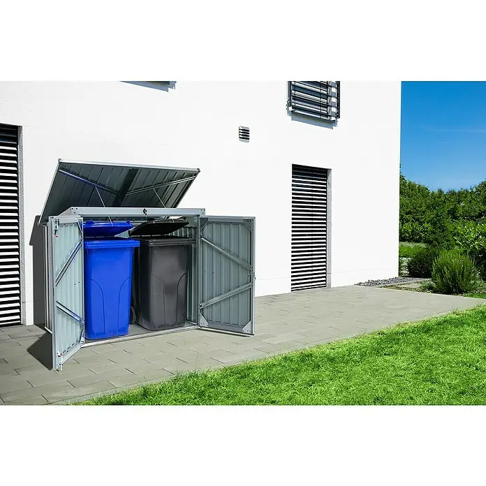 Mülltonnenbox - Geeignet für: 2 Mülltonnen, 101 x 158 x 134 cm - Stimmungsaufnahme