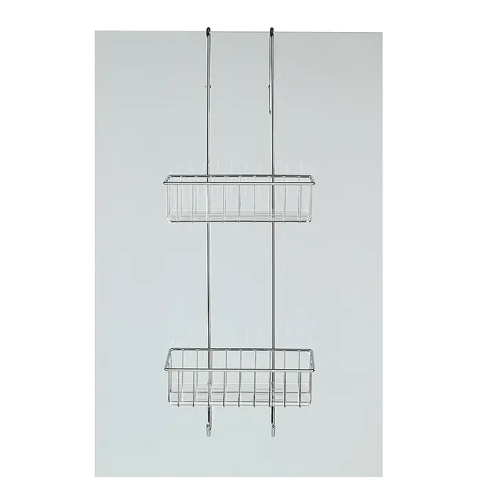 Wenko Duschkorb Aldo - 20 x 24,5 x 70 cm, 2-stöckig, Edelstahl - Anwendungsbeispiel