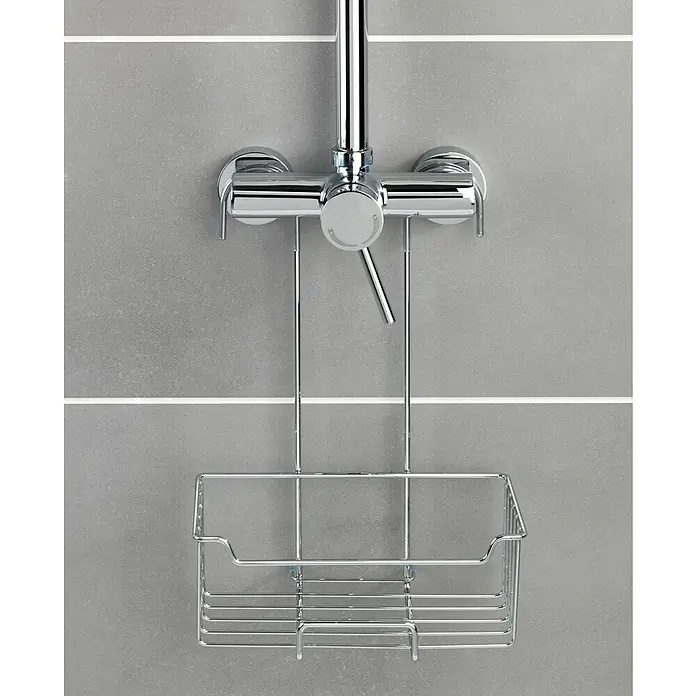 Wenko Duschkorb Milo - 14 x 25 x 36 cm, Edelstahl, Glänzend - Stimmungsaufnahme