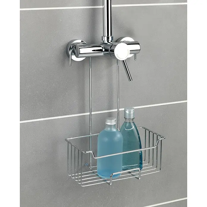 Wenko Duschkorb Milo - 14 x 25 x 36 cm, Edelstahl, Glänzend - Anwendungsbeispiel