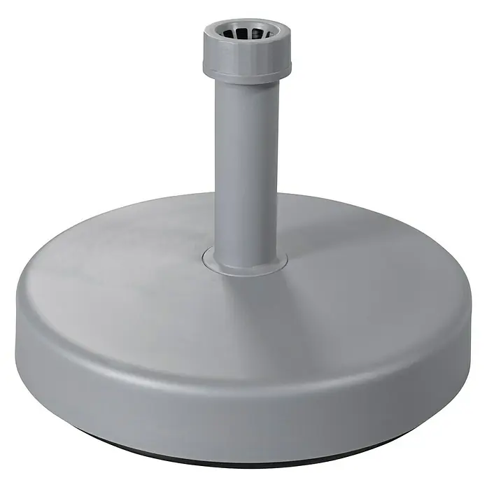 Doppler Schirmständer rund - Befüllbar, Ø x H: 45 x 11 cm, Silber - Vorderansicht