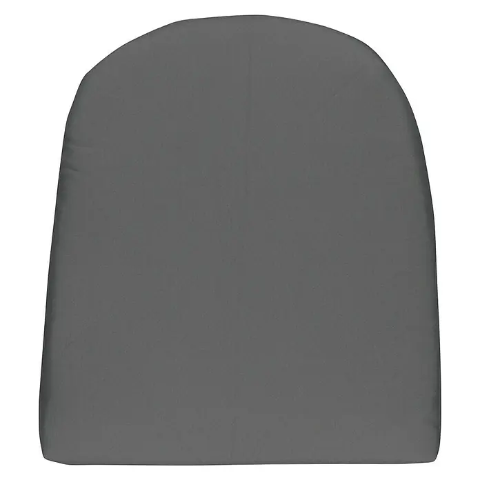 Doppler Sitzkissen Look gerundet - L x B x H: 43 x 48 x 4 cm, Anthrazit, Polyester - Draufsicht