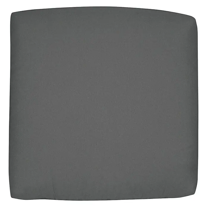 Doppler Sitzkissen Look quadratisch - L x B x H: 45 x 47 x 4 cm, Anthrazit, Polyester - Draufsicht