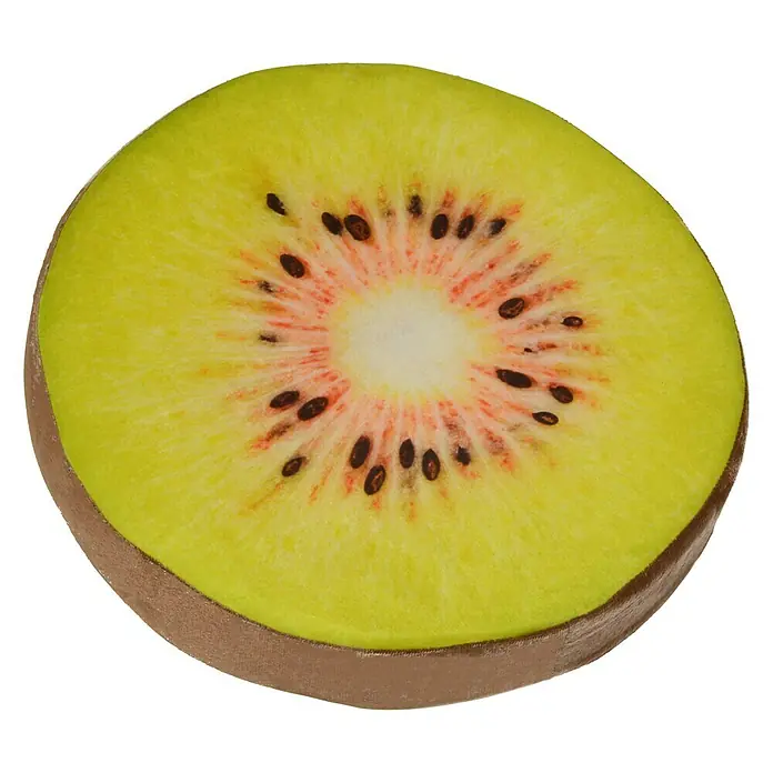 Doppler Jastuk za sjedenje, okrugli Kivi - Ø x V: 39 x 7 cm, Motiv: Kiwi, Poliester - Dijagonalni pogled