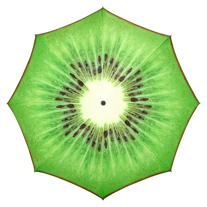 Doppler Sonnenschirm Basic - Kiwi Design, Durchmesser: 200 cm - Draufsicht