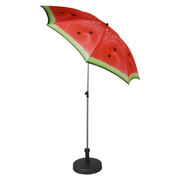 Doppler Sonnenschirm Basic - Melonen Design, Durchmesser: 200 cm - Rechte Seitenansicht