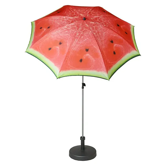 Doppler Sonnenschirm Basic - Melonen Design, Durchmesser: 200 cm - Vorderansicht