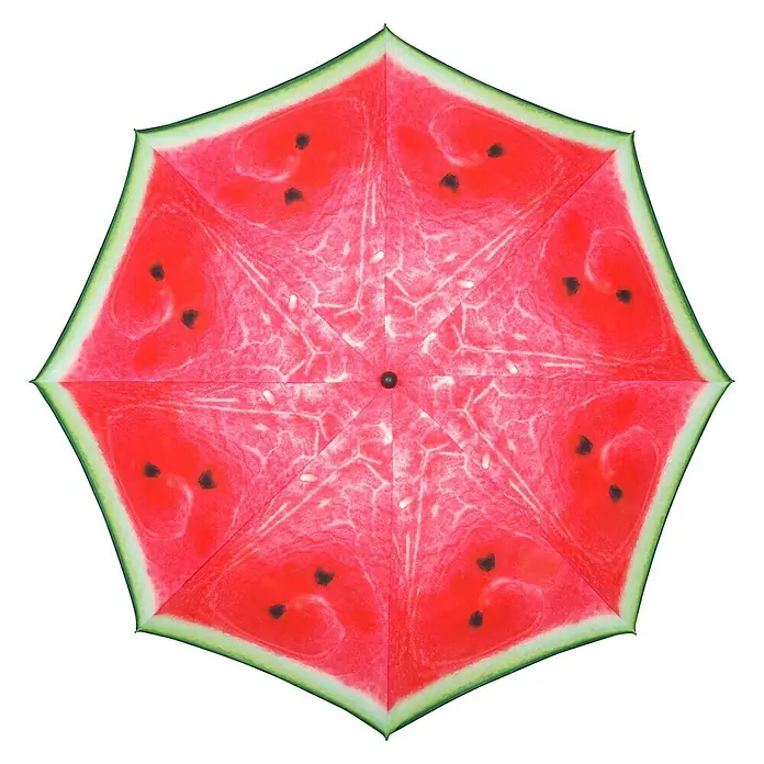 Doppler Sonnenschirm Basic - Melonen Design, Durchmesser: 200 cm - Draufsicht