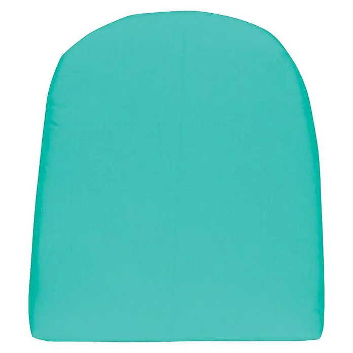 Doppler Sitzkissen Look gerundet - L x B x H: 43 x 48 x 4 cm, Türkis, Polyester - Draufsicht